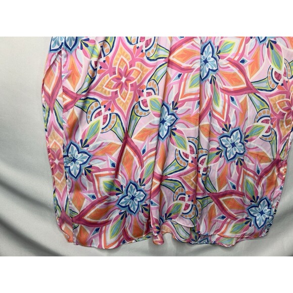 Van Winkle & Co Maxi Dress Side Seam Tropical Floral Beach Bright Colorful Sz S - Picture 3 of 9